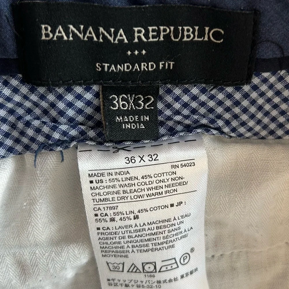 Banana Republic Standard Fit Linen Blend Pants